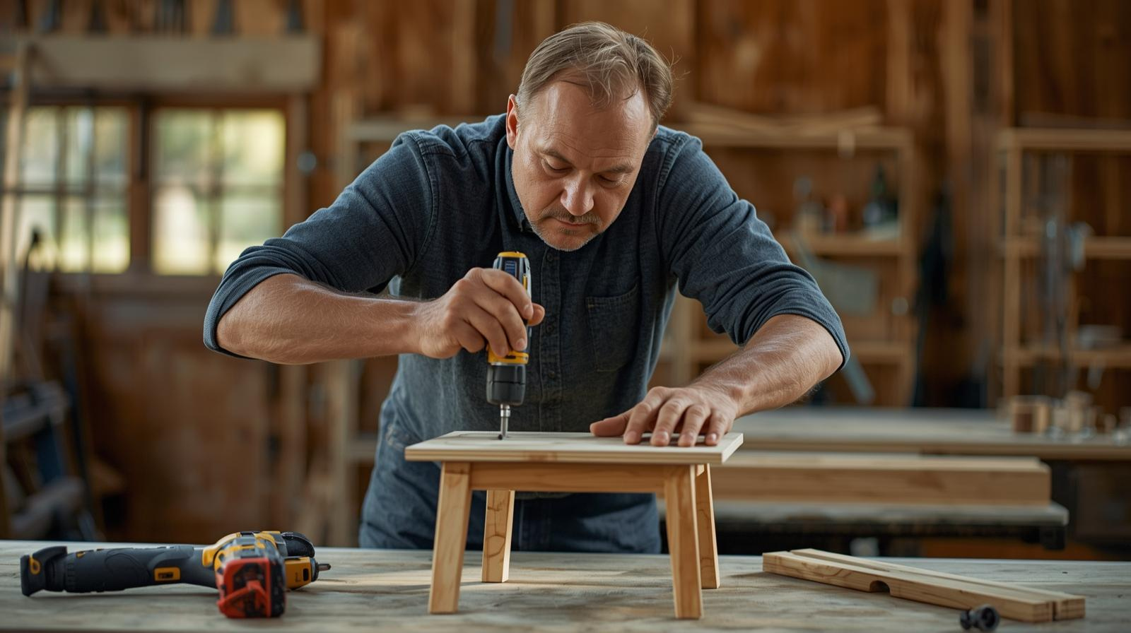 Small garage woodworking setup for home income business